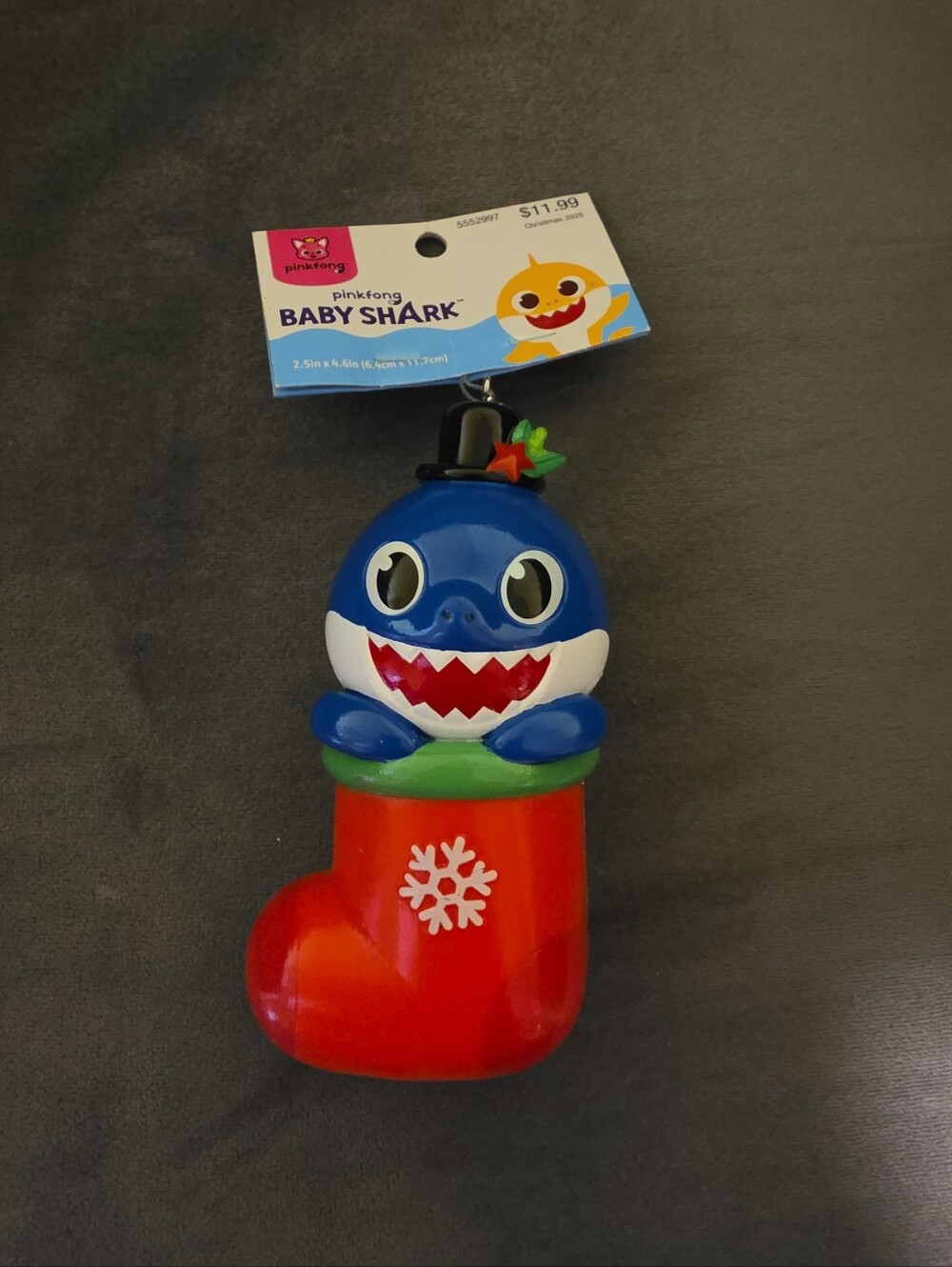 NWT Daddy Shark In Stocking Christmas Tree Ornaments Kurt S. Adler Baby Shark